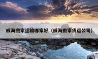 威海搬家运输哪家好（威海搬家货运公司）