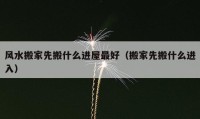 风水搬家先搬什么进屋最好（搬家先搬什么进入）