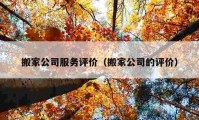 搬家公司服务评价（搬家公司的评价）