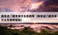 搬家进门最先拿什么东西呢（搬家进门最先拿什么东西呢视频）