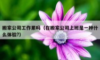 搬家公司工作累吗（在搬家公司上班是一种什么体验?）