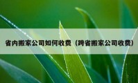 省内搬家公司如何收费（跨省搬家公司收费）