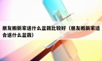 朋友搬新家送什么盆栽比较好（朋友搬新家适合送什么盆栽）