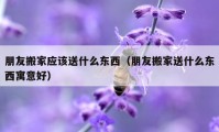 朋友搬家应该送什么东西（朋友搬家送什么东西寓意好）