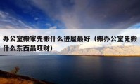 办公室搬家先搬什么进屋最好（搬办公室先搬什么东西最旺财）