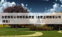 合肥搬家公司哪家最便宜（合肥正规搬家公司 排名）