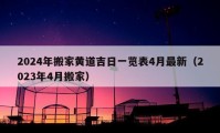 2024年搬家黄道吉日一览表4月最新（2023年4月搬家）