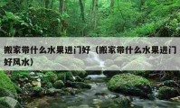 搬家带什么水果进门好（搬家带什么水果进门好风水）