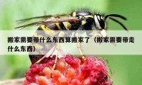 搬家需要带什么东西算搬家了（搬家需要带走什么东西）