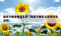 租房子搬家要怎么弄（租房子搬家注意事项及讲究）