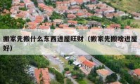 搬家先搬什么东西进屋旺财（搬家先搬啥进屋好）