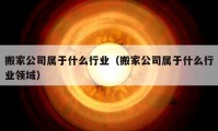 搬家公司属于什么行业（搬家公司属于什么行业领域）