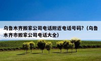 乌鲁木齐搬家公司电话附近电话号码?（乌鲁木齐市搬家公司电话大全）