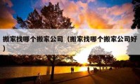 搬家找哪个搬家公司（搬家找哪个搬家公司好）