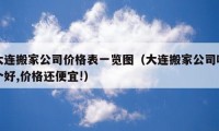 大连搬家公司价格表一览图（大连搬家公司哪个好,价格还便宜!）