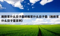 搬新家什么日子最好搬家什么日子最（搬新家什么日子是吉利）