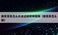 搬家家具怎么长途运输呢啊视频（搬家具怎么搬）