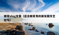 搬家vlog文案（适合搬家发的朋友圈文艺短句）