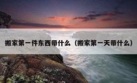 搬家第一件东西带什么（搬家第一天带什么）