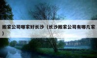 搬家公司哪家好长沙（长沙搬家公司有哪几家）