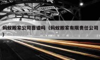 蚂蚁搬家公司靠谱吗（蚂蚁搬家有限责任公司）