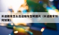 长途搬家怎么选运输车型呢图片（长途搬家如何划算）