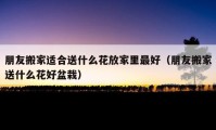 朋友搬家适合送什么花放家里最好（朋友搬家送什么花好盆栽）