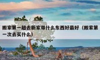 搬家第一趟去新家带什么东西好最好（搬家第一次去买什么）