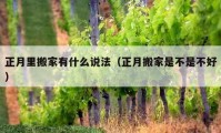 正月里搬家有什么说法（正月搬家是不是不好）