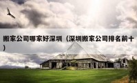 搬家公司哪家好深圳（深圳搬家公司排名前十）