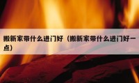 搬新家带什么进门好（搬新家带什么进门好一点）