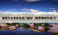 搬家什么家具先进门最好（搬家哪样先进门）