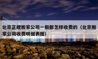 北京正规搬家公司一般都怎样收费的（北京搬家公司收费明细表图）