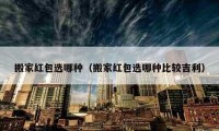 搬家红包选哪种（搬家红包选哪种比较吉利）