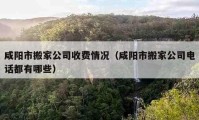 咸阳市搬家公司收费情况（咸阳市搬家公司电话都有哪些）