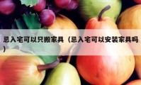 忌入宅可以只搬家具（忌入宅可以安装家具吗）