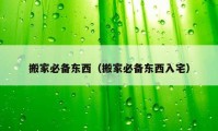 搬家必备东西（搬家必备东西入宅）