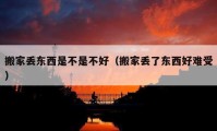 搬家丢东西是不是不好（搬家丢了东西好难受）