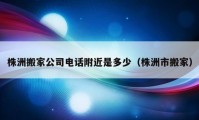 株洲搬家公司电话附近是多少（株洲市搬家）