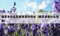 搬家拿什么东西寓意好风水（搬家拿些什么东西）