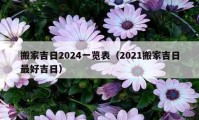 搬家吉日2024一览表（2021搬家吉日最好吉日）