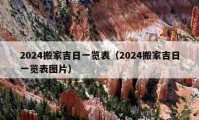 2024搬家吉日一览表（2024搬家吉日一览表图片）