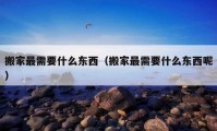 搬家最需要什么东西（搬家最需要什么东西呢）