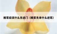 搬家应该什么先进门（搬家先拿什么进家）