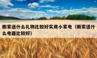 搬家送什么礼物比较好实用小家电（搬家送什么电器比较好）