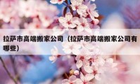 拉萨市高端搬家公司（拉萨市高端搬家公司有哪些）