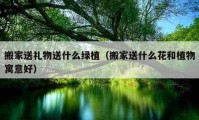 搬家送礼物送什么绿植（搬家送什么花和植物寓意好）