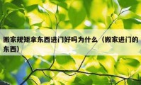 搬家规矩拿东西进门好吗为什么（搬家进门的东西）