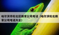 哈尔滨市松北区搬家公司电话（哈尔滨松北搬家公司电话大全）