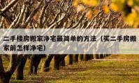 二手楼房搬家净宅最简单的方法（买二手房搬家前怎样净宅）